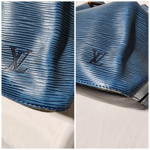 Louis Vuitton Epi Noe Drawstring Bucket Shoulder Bag Brown/Blue - Picture 11 of 16